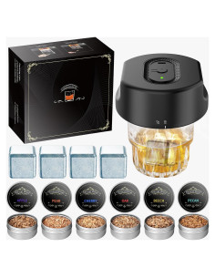 Kit de Ahumador Eléctrico Yelusonw con 6 Sabores de Madera