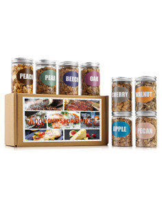 Astillas de Madera Natural para Ahumador INSISART - 8 Sabores 226.8g