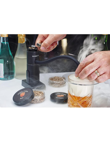 Kit de Ahumador de Cócteles Sorbetto - Incluye Astillas de Madera