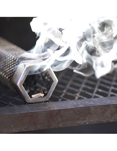 Tubo Ahumador de Pellets LIZZQ 30.48 cm Juego de 2 Acero Inoxidable