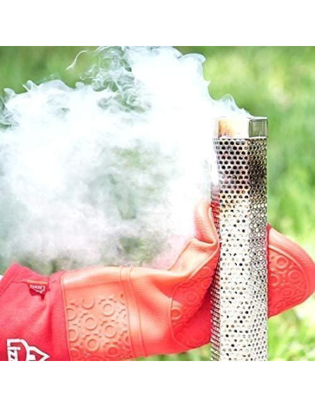 Tubo Ahumador de Pellets LIZZQ 30.48 cm Juego de 2 Acero Inoxidable