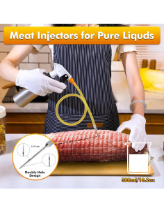 Botella Spray y Jeringa 2 en 1 Dunkive 300ml Acero Inoxidable 2