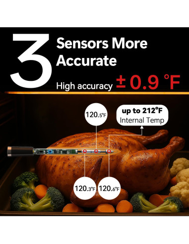 Termómetro de Carne Digital Inalámbrico BFOUR BF-40 PRO