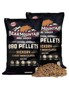 Paquete de 2 Pellets de Madera Dura Bear Mountain 9.07 kg Hickory