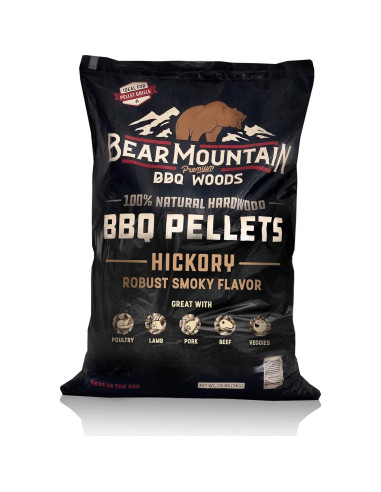 Paquete de 2 Pellets de Madera Dura Bear Mountain 9.07 kg Hickory
