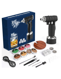 Ahumador Eléctrico de Cócteles JIDACHI Negro con 6 Astillas