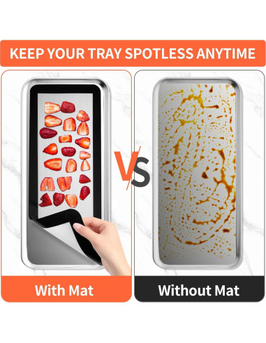 6 Tapetes de Silicona BriskJoy para Deshidratador Harvest Right 43.8x17.5cm