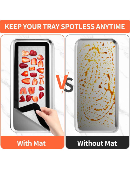 6 Tapetes de Silicona BriskJoy para Deshidratador Harvest Right 43.8x17.5cm