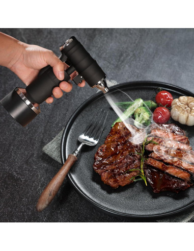 Ahumador Eléctrico de Cócteles JIDACHI Negro con 6 Astillas