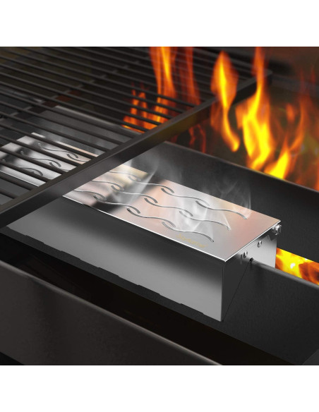 Caja de Ahumado Skyflame de Acero Inoxidable 0.54 kg para BBQ
