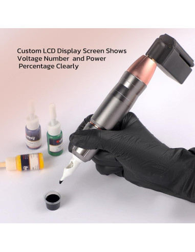 Kit Máquina de Tatuaje Inalámbrica Solong 1500mAH con 20 Agujas