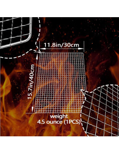 Rejillas desechables para parrilla ciAmore - 20 piezas 30x40 cm 2