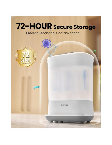 Esterilizador de Biberones Eléctrico HAUTURE 6-en-1 Blanco