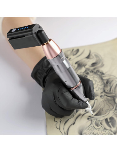 Kit Máquina de Tatuaje Inalámbrica Solong 1500mAH con 20 Agujas