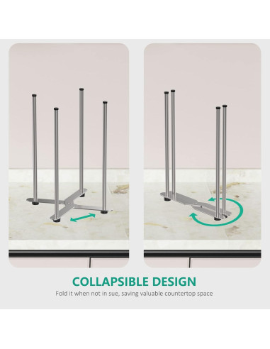 Soporte Plegable para Secar Botellas y Decantadores SHILFID