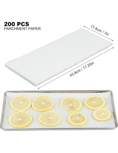 Juego de 200 Hojas de Papel Pergamino FMTYAOIU 43.2x17.3 cm