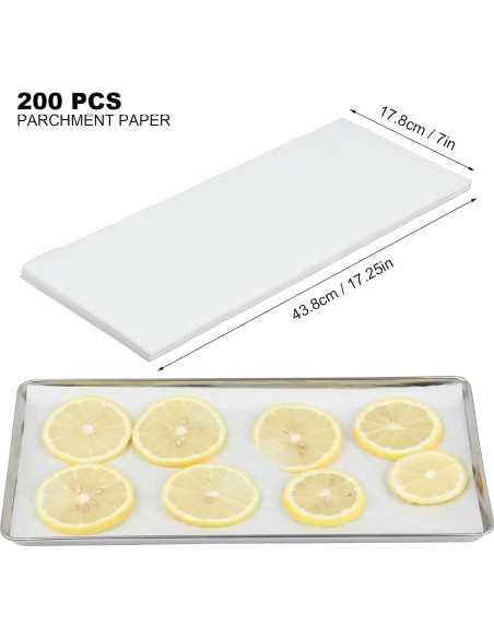 Juego de 200 Hojas de Papel Pergamino FMTYAOIU 43.2x17.3 cm