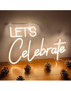 Cartel de Neón LED Personalizado La Celebración 60 cm 2