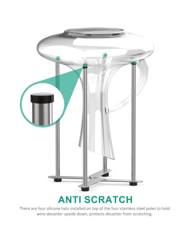 Soporte Plegable para Secar Botellas y Decantadores SHILFID