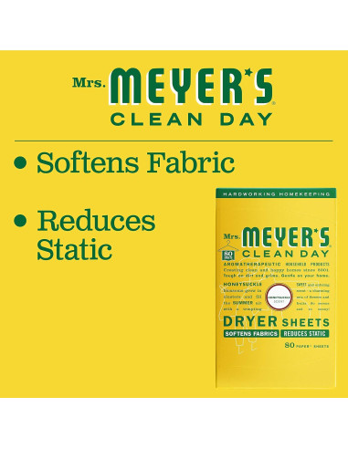 Sábanas Secadoras Mrs. Meyer's 80 Unidades Madreselva