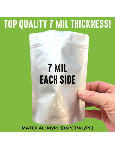 50 Bolsas Mylar Sophos Survival 2 Cuartos 7 Mil Reutilizables 2