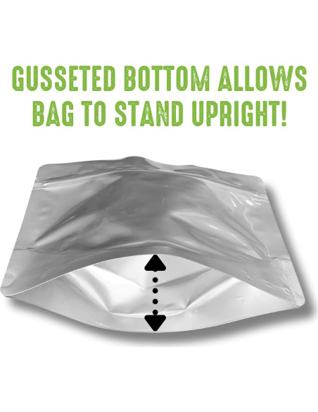 50 Bolsas Mylar Sophos Survival 2 Cuartos 7 Mil Reutilizables