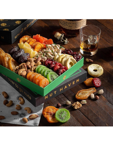 Cesta de Regalo Gourmet de Frutas Secas y Nueces Nut Haven - 2 Unidades