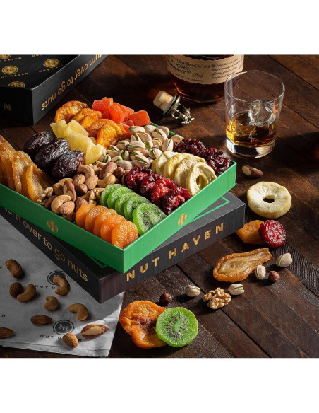 Cesta de Regalo Gourmet de Frutas Secas y Nueces Nut Haven - 2 Unidades