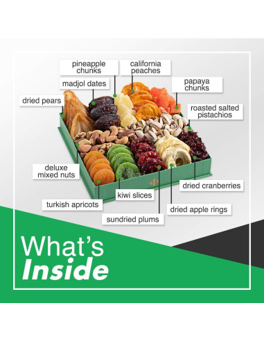 Cesta de Regalo Gourmet de Frutas Secas y Nueces Nut Haven - 2 Unidades