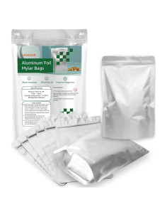 100 Bolsas Mylar 1 Cuarto Kascour 15x23 cm A Prueba de Olores