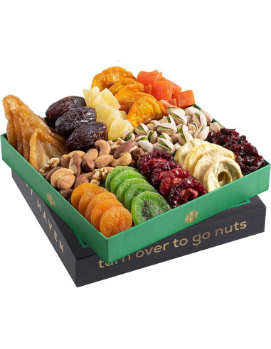 Cesta de Regalo Gourmet de Frutas Secas y Nueces Nut Haven - 2 Unidades