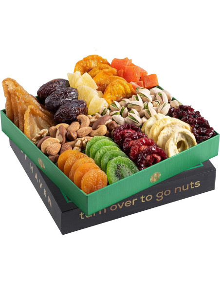 Cesta de Regalo Gourmet de Frutas Secas y Nueces Nut Haven - 2 Unidades