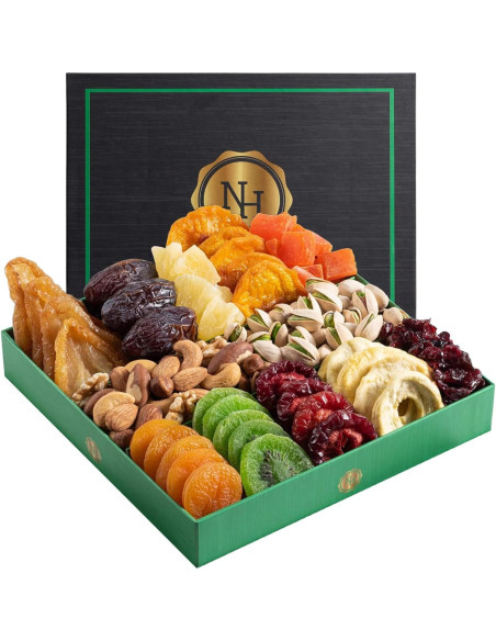 Cesta de Regalo Gourmet de Frutas Secas y Nueces Nut Haven - 2 Unidades