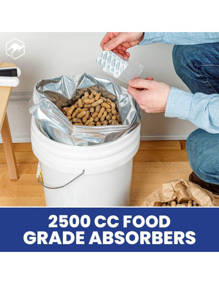 Absorbentes de Oxígeno Wallaby 400cc - 100 Unidades Grado Alimenticio