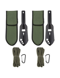 Pala Multifuncional HARFINGTON 2pcs 7 en 1 para Camping