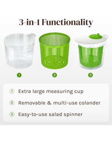 Centrifugadora de ensaladas Cooler Kitchen mini 0.57 kg