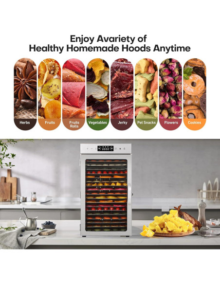 Deshidratadora de Alimentos Panana GGJ-18, 18 Bandejas Acero Inoxidable