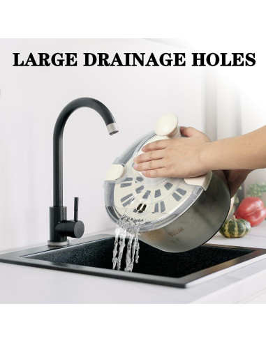 Centrifugadora de Ensalada NIOSAVM 5Qt Acero Inoxidable