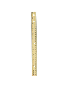 Regla de Madera Perforada Westcott 30.48 cm con Bisel Metálico