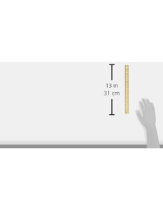 Regla de Madera Perforada Westcott 30.48 cm con Bisel Metálico 2