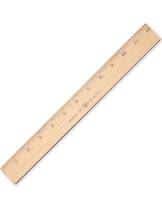 Regla de Madera Westcott 30.48 cm con Bisel Metálico Doble Cara 2