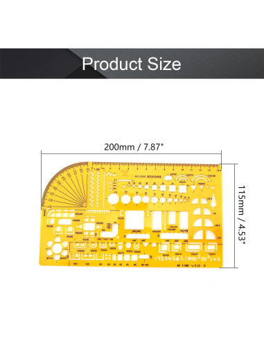 Plantilla de Dibujo Utoolmart 4355 - Plástico Transparente