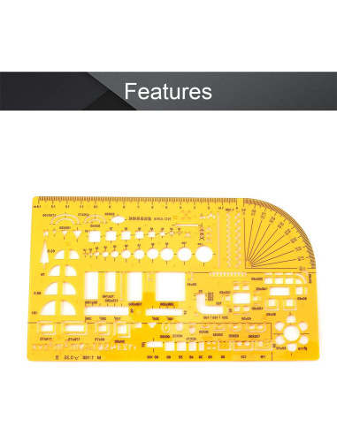 Plantilla de Dibujo Utoolmart 4355 - Plástico Transparente