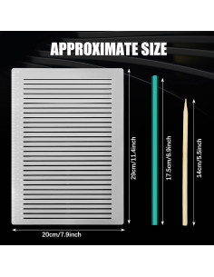 Plantilla de Escritura Fainne con Regla y Lápiz 2B - 4 Piezas 2