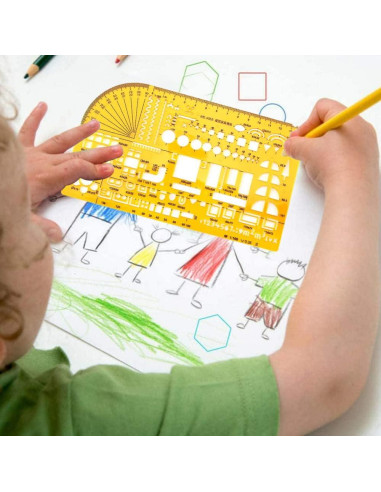 Plantilla de Dibujo Utoolmart 4355 - Plástico Transparente