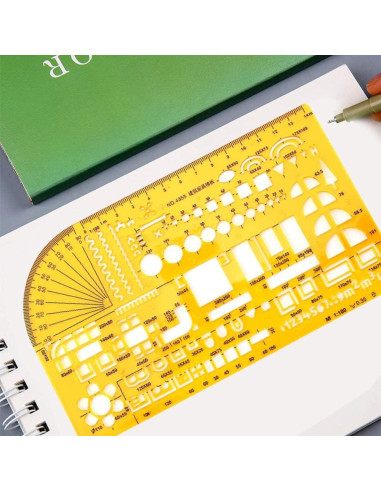 Plantilla de Dibujo Utoolmart 4355 - Plástico Transparente