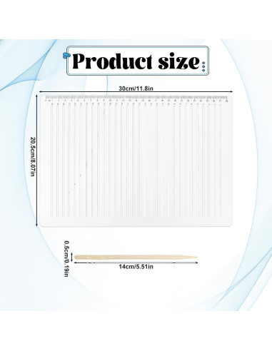 Plantilla de Línea Recta 30x20.5cm JJUNW - Dibujo y Caligrafía