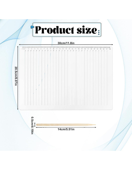 Plantilla de Línea Recta 30x20.5cm JJUNW - Dibujo y Caligrafía