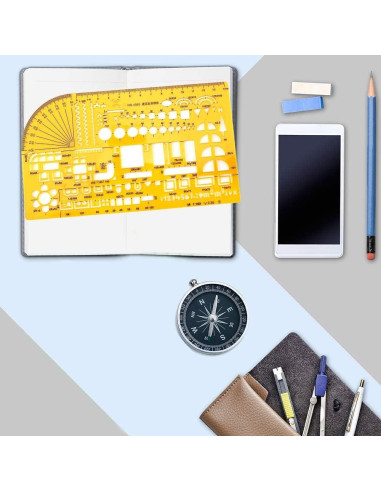 Plantilla de Dibujo Utoolmart 4355 - Plástico Transparente