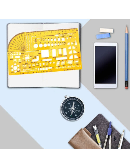 Plantilla de Dibujo Utoolmart 4355 - Plástico Transparente